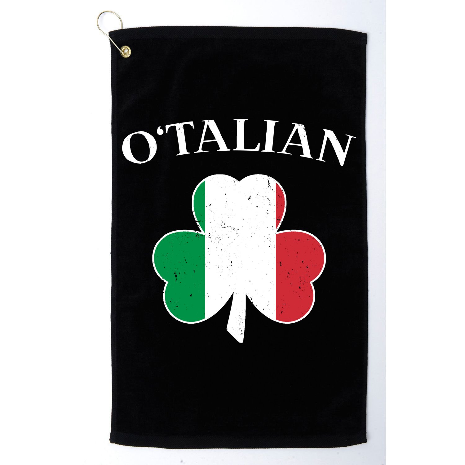O Italian Clover St Patrick's Day Golf Towel