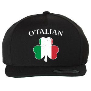 O Italian Clover St Patrick's Day Wool Snapback Cap