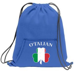 O Italian Clover St Patrick's Day Sweatshirt Cinch Pack Bag