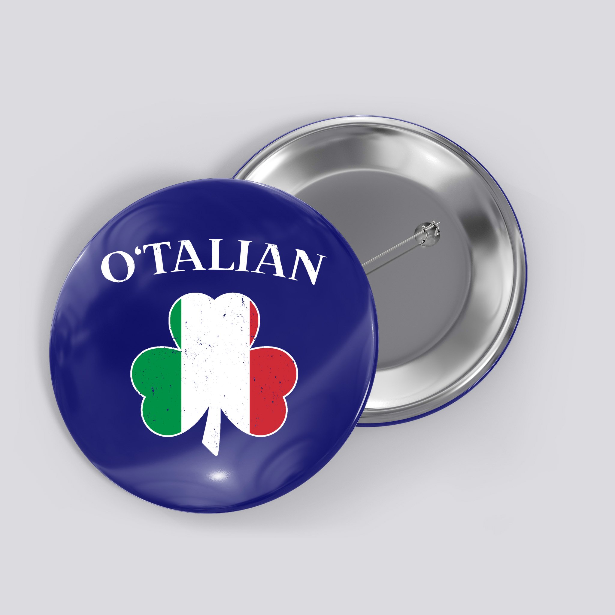 O Italian Clover St Patrick's Day Button