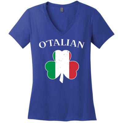 O Italian Clover St Patrick's Day Women's V-Neck T-Shirt