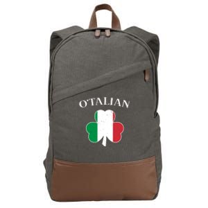 O Italian Clover St Patrick's Day Cotton Canvas Backpack