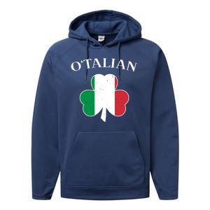 O Italian Clover St Patrick's Day Performance Fleece Hoodie