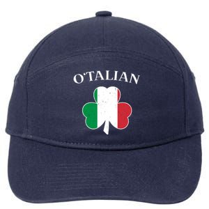 O Italian Clover St Patrick's Day 7-Panel Snapback Hat