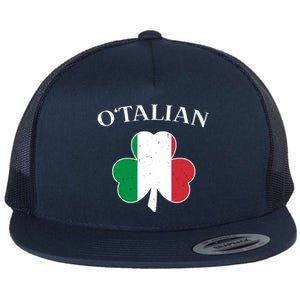 O Italian Clover St Patrick's Day Flat Bill Trucker Hat