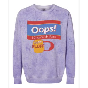 Oops I Crapped My Pants Colorblast Crewneck Sweatshirt