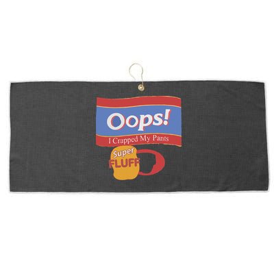 Oops I Crapped My Pants Large Microfiber Waffle Golf Towel
