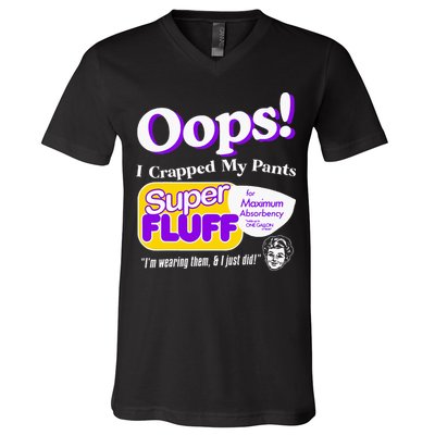 Oops I Crapped Funny My Pants Vintage V-Neck T-Shirt