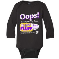 Oops I Crapped Funny My Pants Vintage Baby Long Sleeve Bodysuit