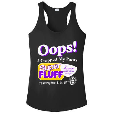 Oops I Crapped Funny My Pants Vintage Ladies PosiCharge Competitor Racerback Tank