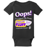 Oops I Crapped Funny My Pants Vintage Baby Bodysuit