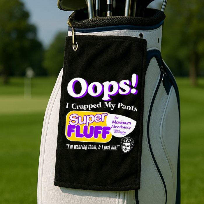 Oops I Crapped Funny My Pants Vintage Golf Towel