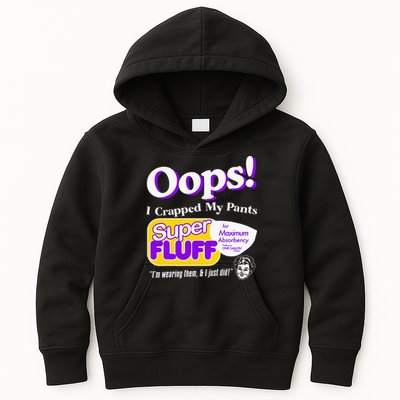 Oops I Crapped Funny My Pants Vintage Kids Hoodie