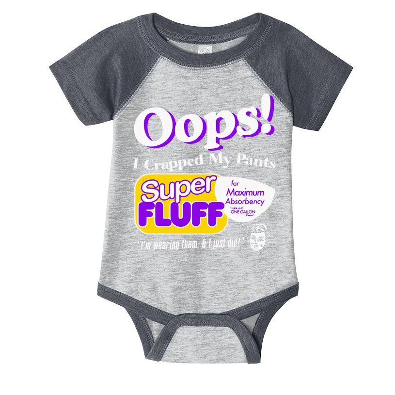 Oops I Crapped Funny My Pants Vintage Infant Baby Jersey Bodysuit