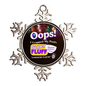 Oops I Crapped Funny My Pants Metallic Star Ornament