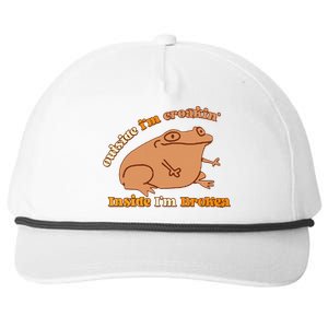 Outside IM Croakin Inside IM Broken Humor Frog Tees Snapback Five-Panel Rope Hat