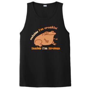 Outside IM Croakin Inside IM Broken Humor Frog Tees PosiCharge Competitor Tank