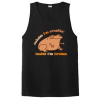 Outside IM Croakin Inside IM Broken Humor Frog Tees PosiCharge Competitor Tank