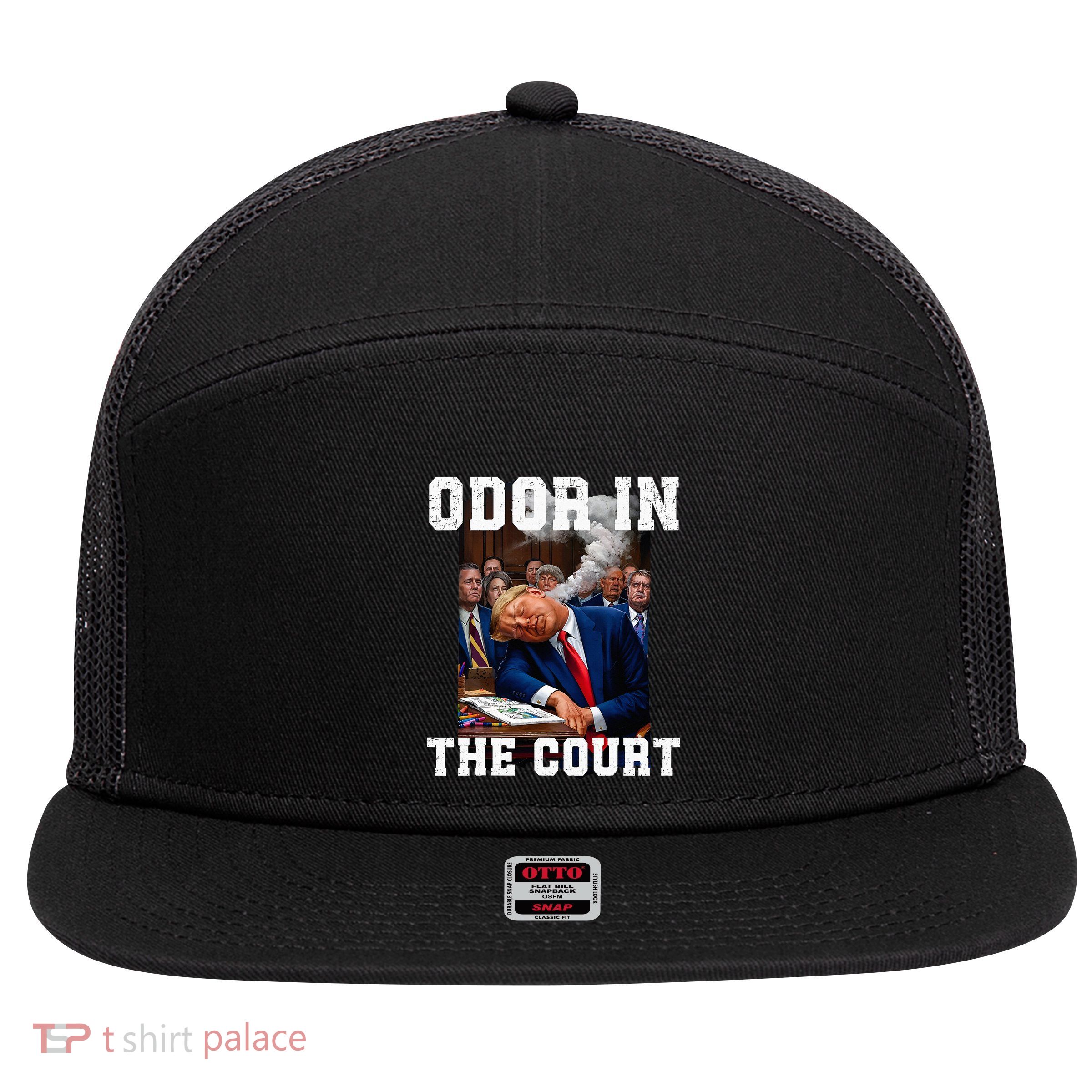 Odor In Court TrumpS Hilarious Gaffe Sleeping Passing Wind 7 Panel Mesh Trucker Snapback Hat