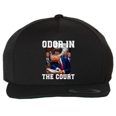 Odor In Court TrumpS Hilarious Gaffe Sleeping Passing Wind Wool Snapback Cap