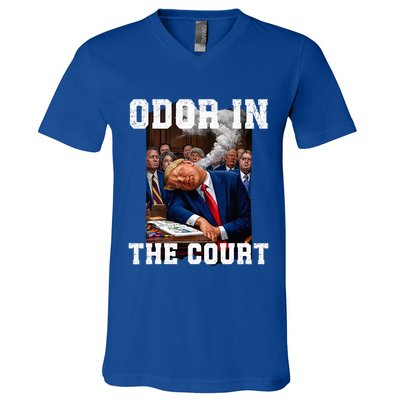 Odor In Court TrumpS Hilarious Gaffe Sleeping Passing Wind V-Neck T-Shirt