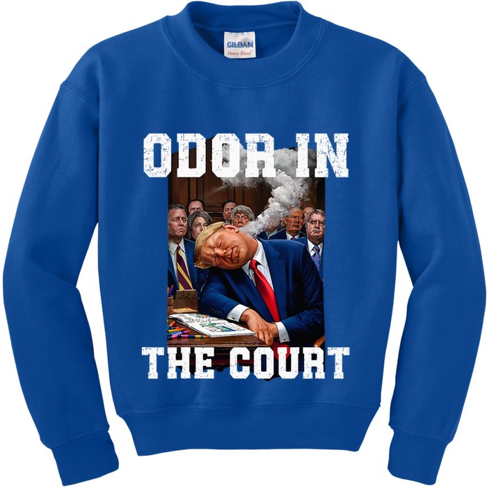 Odor In Court TrumpS Hilarious Gaffe Sleeping Passing Wind Kids Sweatshirt