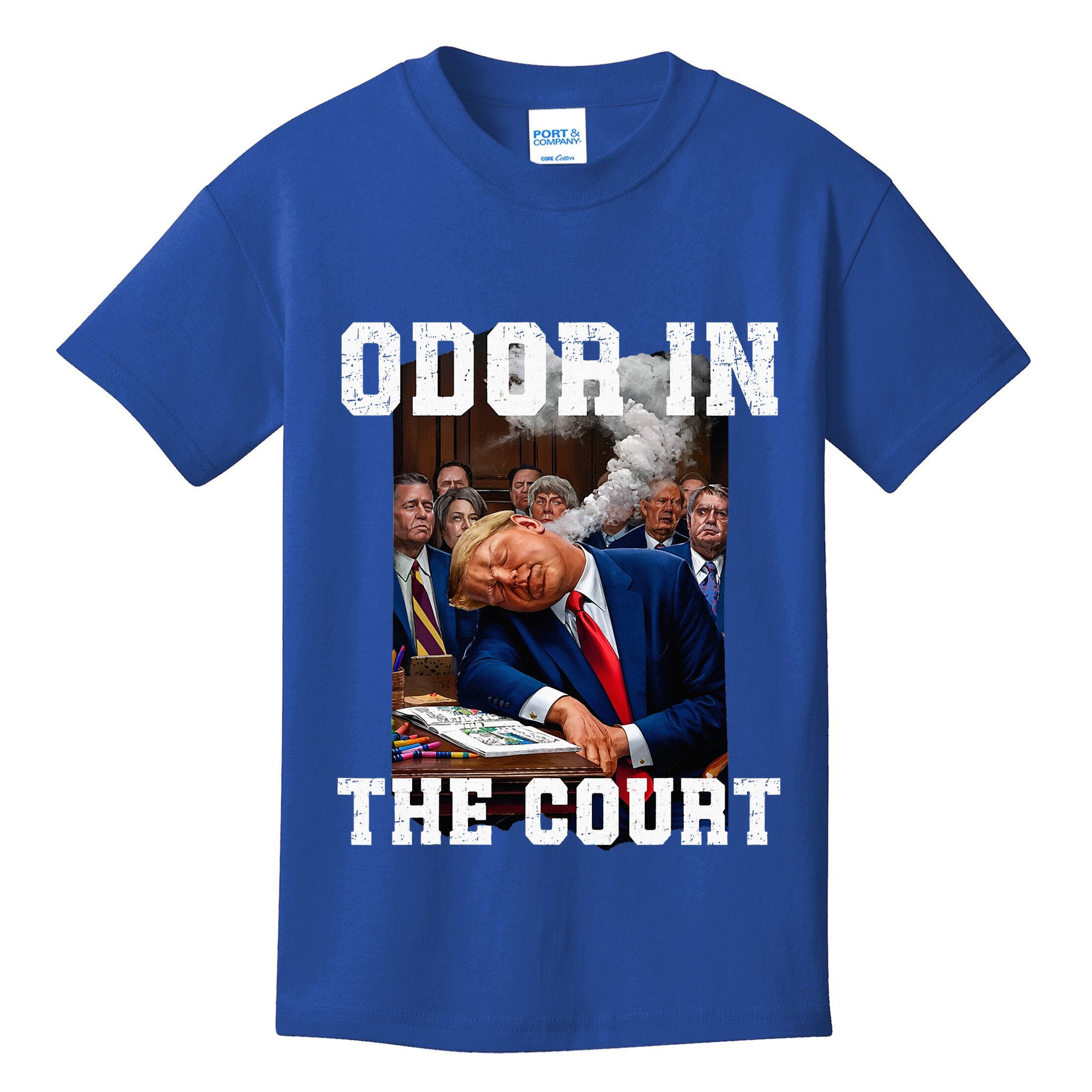 Odor In Court TrumpS Hilarious Gaffe Sleeping Passing Wind Kids T-Shirt
