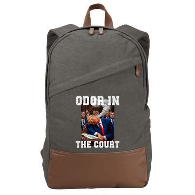 Odor In Court TrumpS Hilarious Gaffe Sleeping Passing Wind Cotton Canvas Backpack