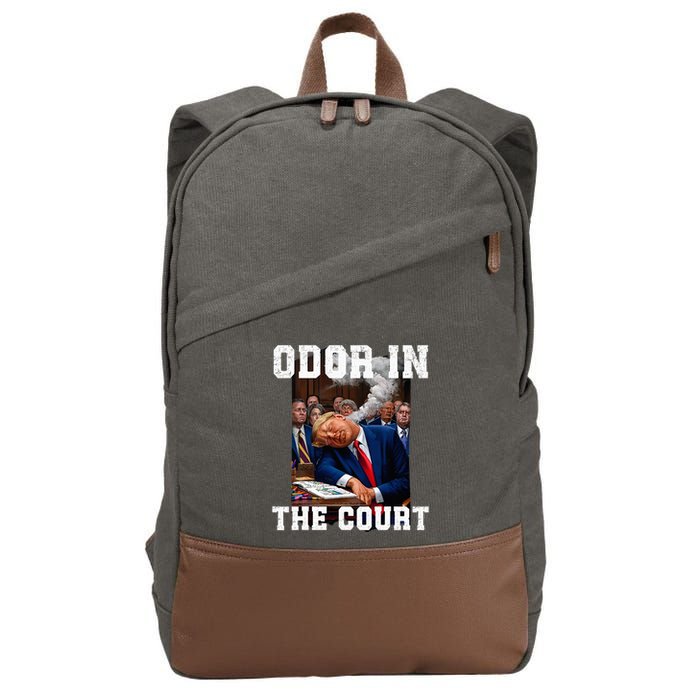 Odor In Court TrumpS Hilarious Gaffe Sleeping Passing Wind Cotton Canvas Backpack