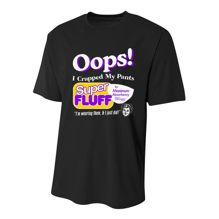 Oops I Crapped Funny My Pants Youth Performance Sprint T-Shirt