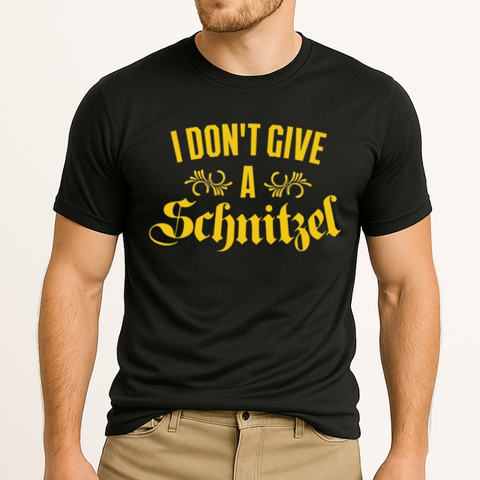 Oktoberfest I Don't Give A Schnitzel German Flag Cooling Performance Crew T-Shirt