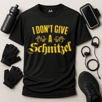 Oktoberfest I Don't Give A Schnitzel German Flag Cooling Performance Crew T-Shirt