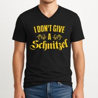 Oktoberfest I Don't Give A Schnitzel German Flag V-Neck T-Shirt
