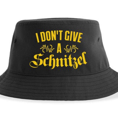 Oktoberfest I Don't Give A Schnitzel German Flag Sustainable Bucket Hat