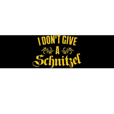 Oktoberfest I Don't Give A Schnitzel German Flag Bumper Sticker