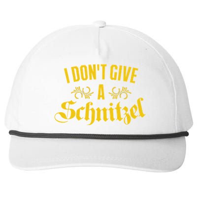 Oktoberfest I Don't Give A Schnitzel German Flag Snapback Five-Panel Rope Hat