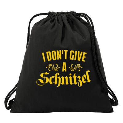 Oktoberfest I Don't Give A Schnitzel German Flag Drawstring Bag