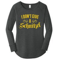 Oktoberfest I Don't Give A Schnitzel German Flag Women's Perfect Tri Tunic Long Sleeve Shirt