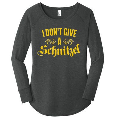 Oktoberfest I Don't Give A Schnitzel German Flag Women's Perfect Tri Tunic Long Sleeve Shirt