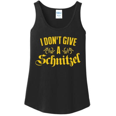 Oktoberfest I Don't Give A Schnitzel German Flag Ladies Essential Tank