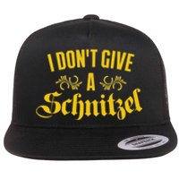 Oktoberfest I Don't Give A Schnitzel German Flag Flat Bill Trucker Hat