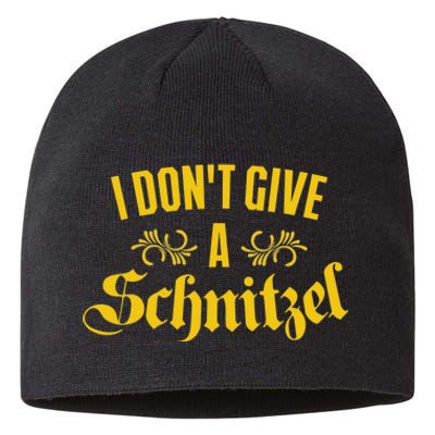 Oktoberfest I Don't Give A Schnitzel German Flag Sustainable Beanie