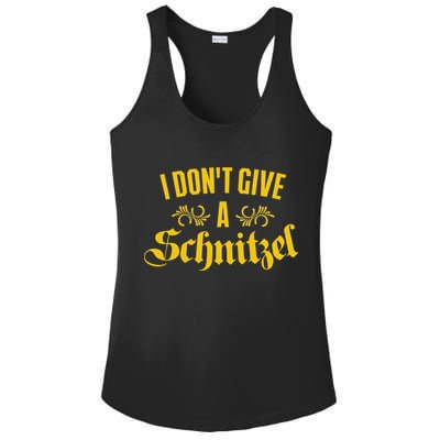 Oktoberfest I Don't Give A Schnitzel German Flag Ladies PosiCharge Competitor Racerback Tank