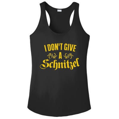 Oktoberfest I Don't Give A Schnitzel German Flag Ladies PosiCharge Competitor Racerback Tank