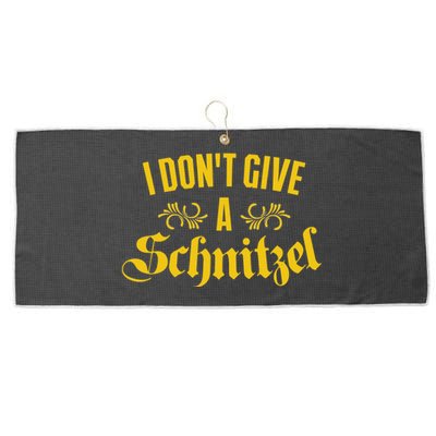 Oktoberfest I Don't Give A Schnitzel German Flag Large Microfiber Waffle Golf Towel