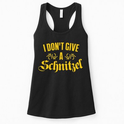 Oktoberfest I Don't Give A Schnitzel German Flag Womens Tank Top