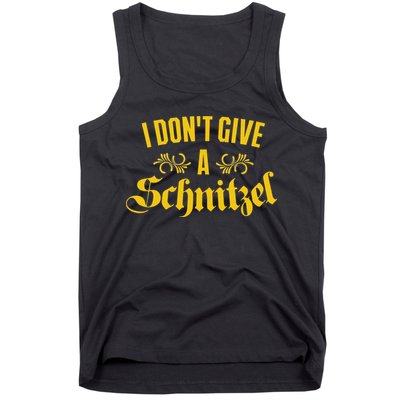 Oktoberfest I Don't Give A Schnitzel German Flag Tank Top