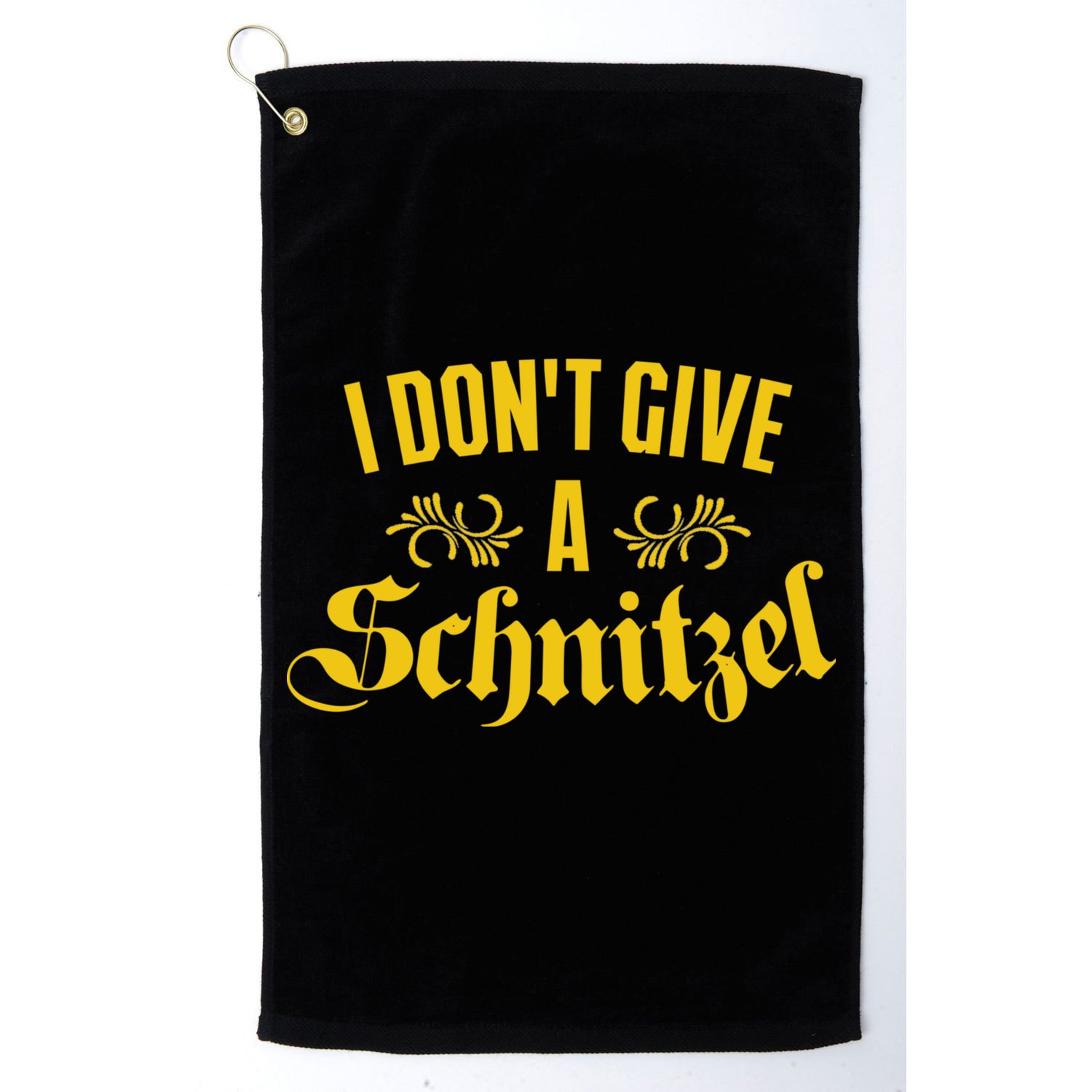 Oktoberfest I Don't Give A Schnitzel German Flag Golf Towel