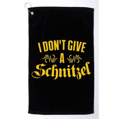 Oktoberfest I Don't Give A Schnitzel German Flag Platinum Collection Golf Towel