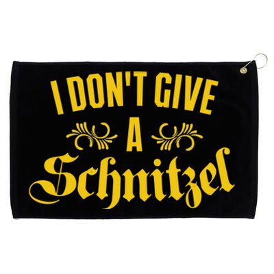 Oktoberfest I Don't Give A Schnitzel German Flag Grommeted Golf Towel